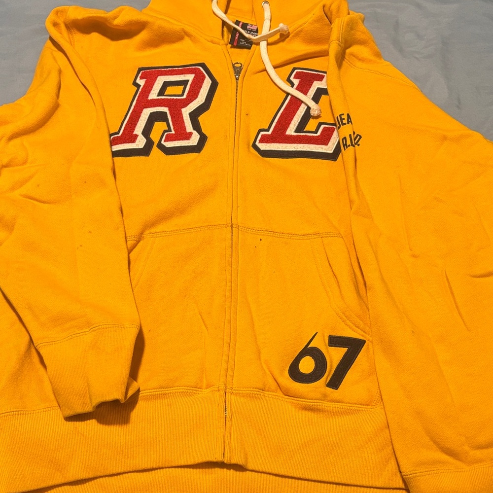 Yellow RL Zip-Up Hoodie - Picture 5 of 5